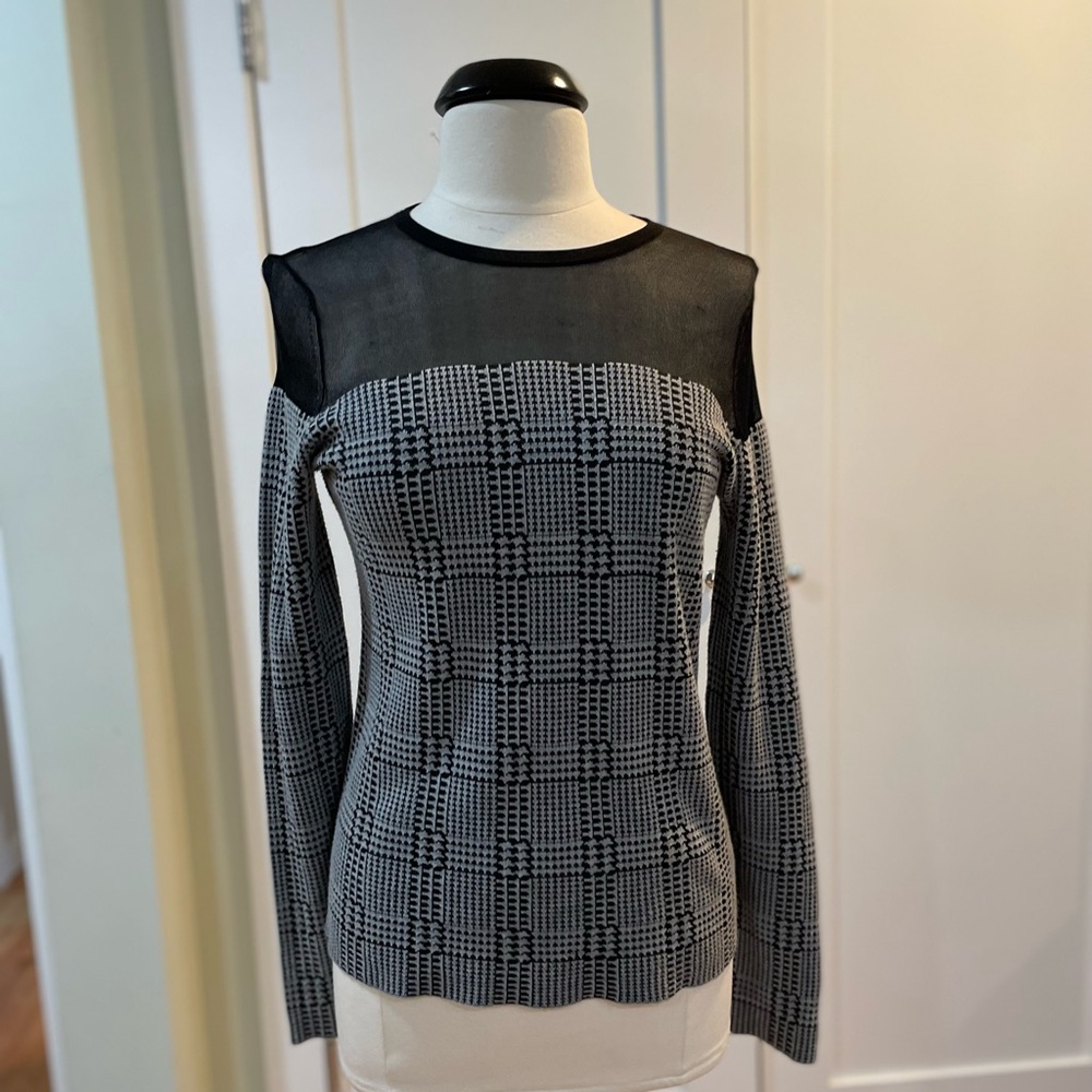 Vince Camuto Black Sheer Top